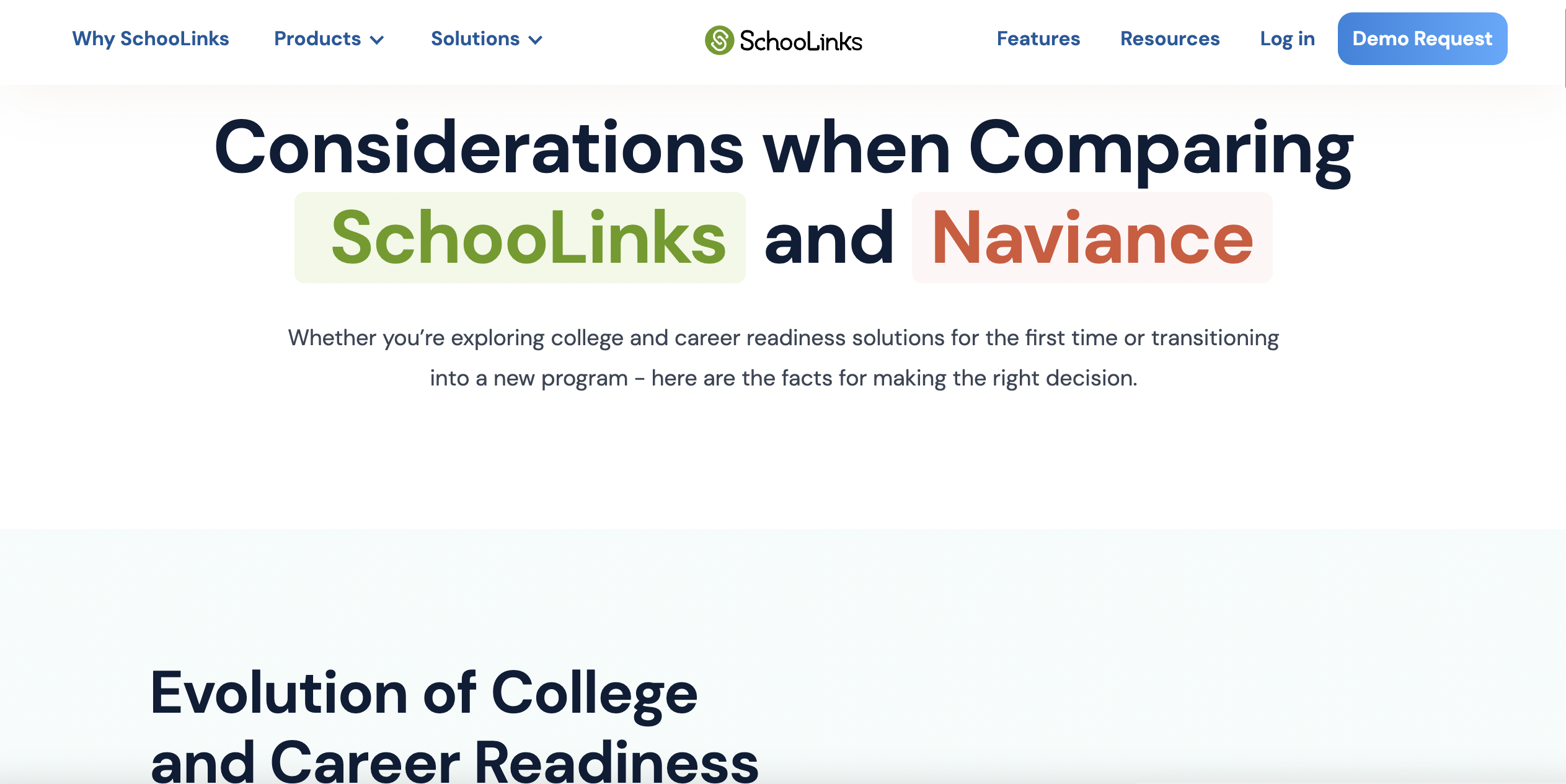 SchooLinks Vs Naviance